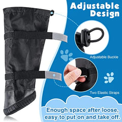 Waterproof Dog Boots for Winter Sw Rainn-Slip Dog Shoes for Medium to Large Dogs Extended Cuff Paw Protectors for Outdoor Walki