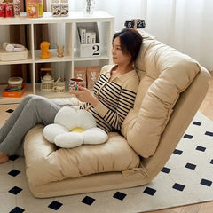 Foldable Lazy Sofa Bedroom Tatami Sets Bed Back Balcony Large Chair Foldable Chair Lounge Sofa Living Room Single Recliner 2025