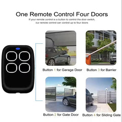Garage Door RF Remote Control Duplicator 433MHz Code Grabber Clone Gate Key Fob Command Hand Transmitter 4 Buttons waterproof