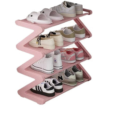 Simple Household Shoe Storage Creative Z-shaped Shoe Rack Multi-layer Assembly Shoe Rack for Dormitories Shoe Storage save space