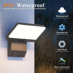 IP65 Waterproof Sensor Wall Lamp LED Outdoor Wall Light Adjustable Angle wall Lights  Aluminum Alloy Entrance Corridor Balcony