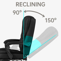 Ergonomic Executive Office Chair - High Back Chair with Headrest & Lumbar Support, Premium Home Office Chair - Adjustable Height
