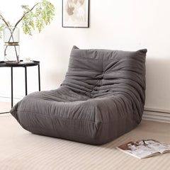 Lazy Sofa, Caterpillar Sofa | Classic Grey Sponge-Filled, Living Room Ready, No Electricity Needed