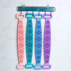 Body Sponge Silicone Brushe Bath Towels Scrubber Rubbing Back Peeling Massage Shower Belt Extended Skin Clean Brushes Bath Brush
