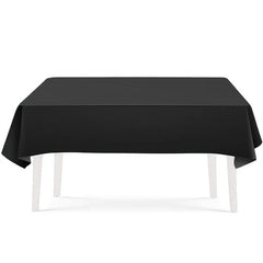 Disposable Tableware Solid Black Theme Birthday Party Paper Napkins Cups Plates Tablecloths Knife Fork Spoon Party Decorations