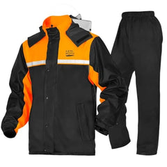 Rain Suit for Men Motorcycle Rain Gear Waterproof Protective Rain Coat with Pants 2 Pieces Rainsuit Breathable Outdoor Fashion