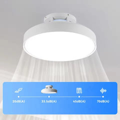 Modern LED Invisible Bladeless Ceiling Fan Lights 6speed Remote Control Dimming Fan Lamp Bedroom Restaurant Electric Fans