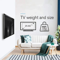BEISHI Universal TV Wall Mount Bracket for Most 25-60 Inch LED Plasma TV Mount up to VESA 400x400mm and 110 LBS Loading Capacity