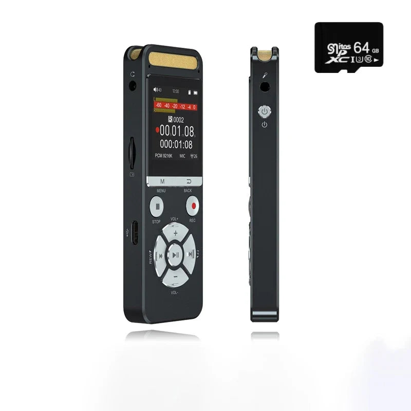 Professional Voice Recorder 9126KBPS Hi-Res Audio for Interview Meeting Lecture Evidence Collection Noise Reduction AI Recorder