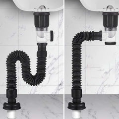 1-3PCS Multi Functional Universal Drain Hand Wash Basin Drain Pipe Basin Drain Pipe Non Adhesive Kitchen Drain Extension Pipe