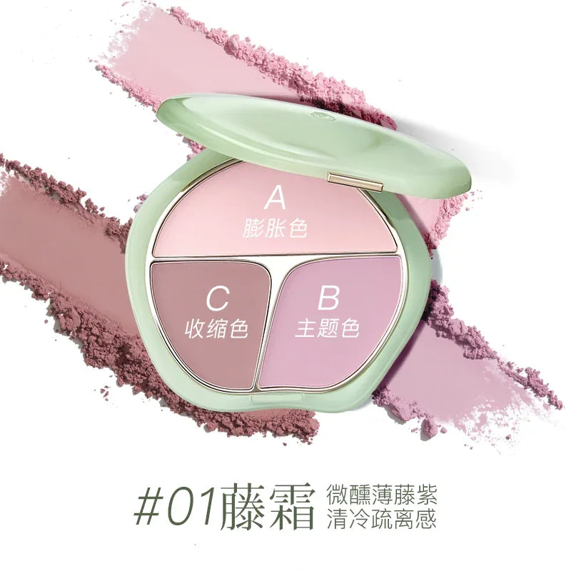 TIMAGE 3-Colour Sculpting Blush Palette — Highlight & Contour