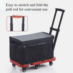 Folding trolley portable pull truck folding moving luggage flatbed cart shopping cart