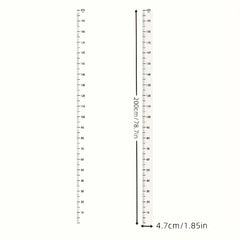 2m Wall Height Measurement Card - Modern Style, Durable PC Material, Writeable & Removable, Accurate 2m Per Sheet|Wall Decor