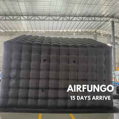 Black Inflatable Nightclub Dome Tent Wedding Cube Square Gazebo Event Big Portable Night Club Party Pavilion For Outdoor Use