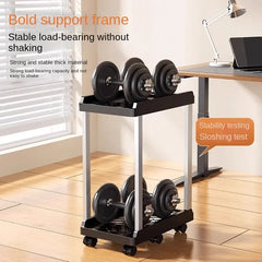 Universal PC Case Holder Under Desk Mobile CPU Stand Adjustable Double-Layer Computer Host Stand Bracket Rack with 4/6 wheels