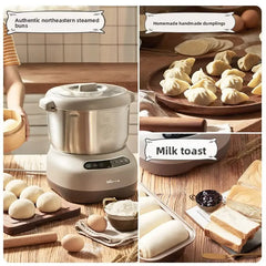Automatic Dough Kneader Machine, Large Capacity Home Flour Mixer with Fermentation, Heavy Duty Stable Non-Shake Body