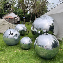 Airfungo Big Inflatable Mirror Balls INFLATABLE MIRROR BALL/SPHERE KIT (INCLUDES PUMP) - 4 SIZES / 6 PIECE KIT Customization