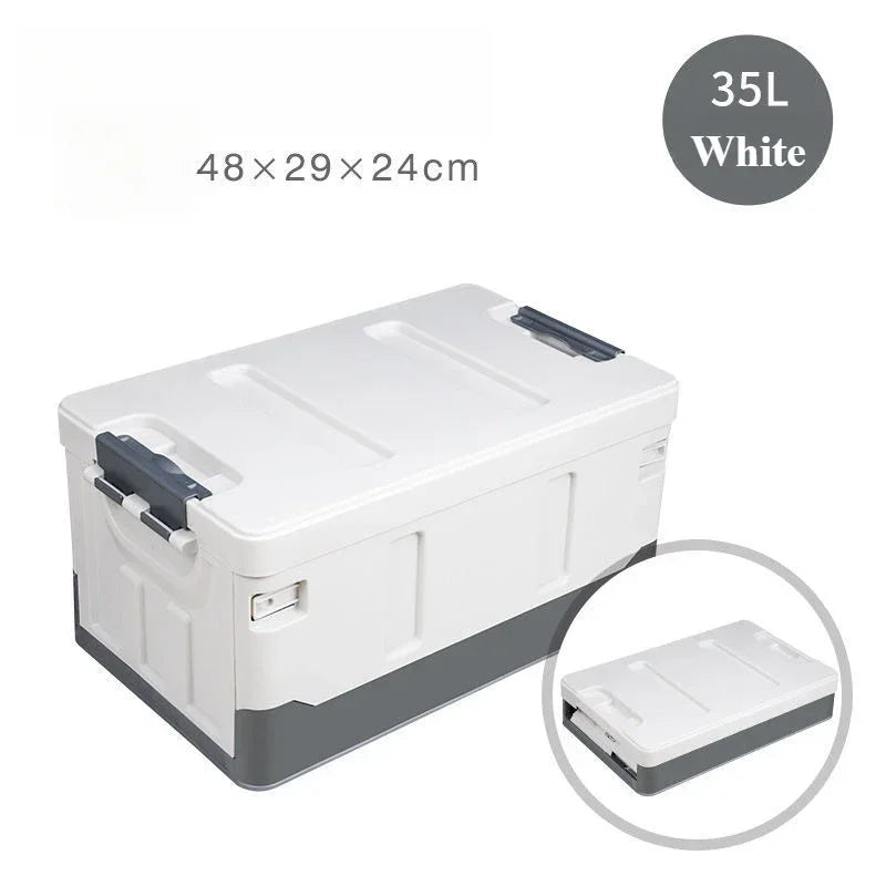 Large Camping Storage Box Portable Waterproof Container Outdoor Storage Case Durable Multi Purpose Foldable Car Trunk Organizer