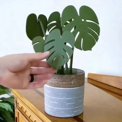 Monstera coaster plant turtle bamboo coaster plant with magnet 3D printing cross-border explosion