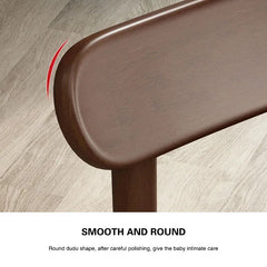 Solid Wood Backrest Chair Household Living Room Small Low Stool Dining Chair Non-Slip Children's Bedroom Shoe Change Stool