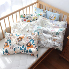 Kids Pillow with Pillowcase Set For Toddler Infant Soft Children Sleeping Pillow Core Cover for Baby Nursery Crib Travel 30x50cm