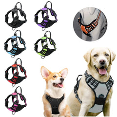 No Pull Dog Harness Large Dog Harnesses Heavy Duty Reflective Easy Control Handle for Large Dog Walking Medium Dogs Pet Supplies