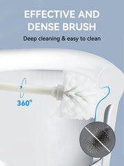 Plastic Toilet Brush With Standing Base Long Handle Toilet Cleaning Brush For WC Bathroom Accessories Cleaning Tools