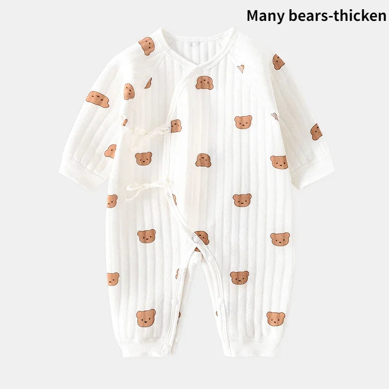 Bear Newborn Baby Clothes New Born Baby Jumpsuit for Boys Girls Cotton Toddler Rompers with Hat Bebe Outfits One-Piece Pajamas