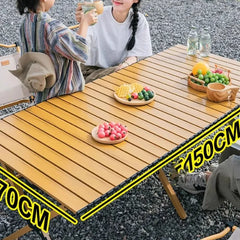 Portable Wooden Picnic Table Lightweight Compact Outdoor Folding Camping Table Camping Picnics Backyard Parties Beach Trips