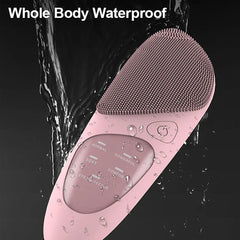 Sonic Heated Facial Cleansing Brush with Eye Massager