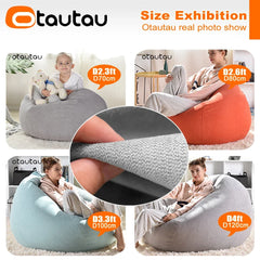 OTAUTAU Thick Waterproof Cotton Bean Bag Cover Without Filler Outdoor Pouf Chair Beanbag Puff Sofa Lounge Recliner Sac DD023
