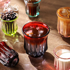 Bincoo High End Coffee Cup Elegant Retro Glass for Americano Dirty Flat White Espresso and Latte Available in 90/200/240/400ml