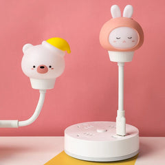 USB Night Light LED Cute Cartoon Night Lamp Bear Chick Kitten Remote Control for Baby Kid Bedroom Decoration Bedside Lamp