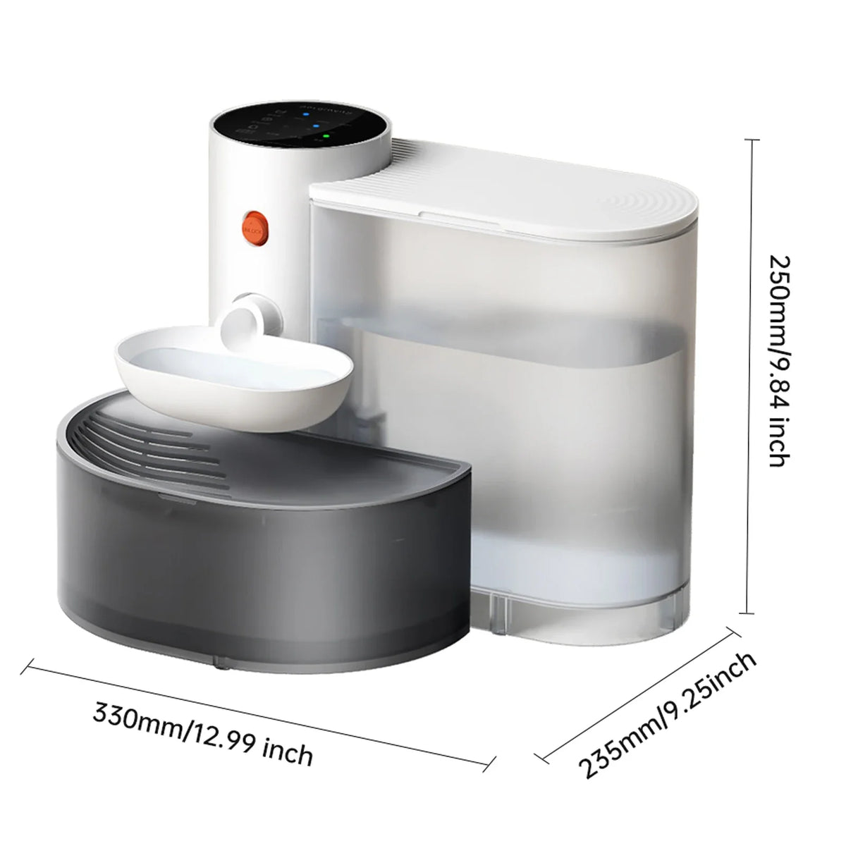 Smart Pet Water Fountain 3L/100oz Automatic Cat Water Fountain No Filter Pet Drinking Dispenser for Cats and Small Dogs