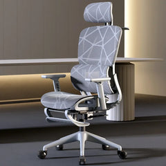 Ergonomic Computer Desk Chair Breathable Mesh Back Lumbar Support Adjustable Height Armrest Swivel Rolling Casters Home Office