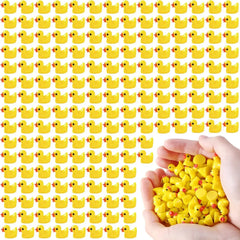 200pcs Mini Resin Ducks Yellow Tiny Ducks Mini Ducks Bulk Little Duck Figures Garden Crafts Tiny Duck Landscape Plants Fairy