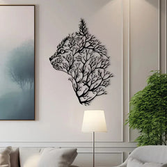 Charming Cat and Tree Metal Wall Art - Minimalist Decor for Bedroom, Living Room, Office - Perfect Housewarming Gift