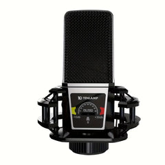 Tenlamp PKPRO Large Diaphragm Condenser Mic, 26mm Gold-Plated Head, Phantom Power, USB/XLR Dual-Circuit,  Gaming Streaming Podcast Mic with Stand, Noise Cancellation for PC PS5 Karaoke Video Conferencing