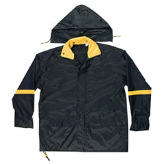 mens Heavy Duty Nylon 3 Pcs Rain Suit Black X- US