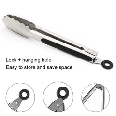 9/12/16 inch stainless steel BBQ grilling tongs salad food clip non-slip handle bread serving Tong cooking barbecue clip clamp
