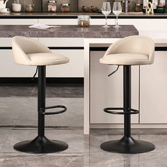 Vintage Swivel High Kitchen Island Counter Stools Chairs Velvet Padded Home Bar Stool Benches Dining Chair Bancos Para Bar