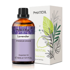 PHATOIL 30 ml de aceites esenciales de lavanda, menta piperita, vainilla y árbol de té para aromaterapia y elaboración de velas, aceites aromáticos naturales de eucalipto
