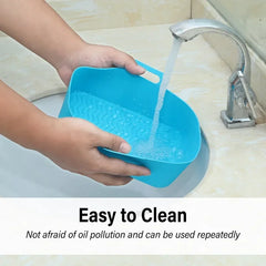 2pc/1pc Air Fryer Silicone Tray Rectangle Oven Baking Basket Reusable Liner Insert Dish Fried Chicken for Airfryers Accessories