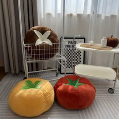 ins creative mushroom tomato living room sofa cushion room floor decoration ornament bed bay window throw pillow chair