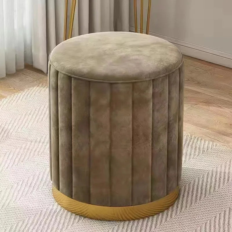 Makeup stool light luxury round stool chair bedroom Internet celebrity storage bench sofa stool dresser stool makeup chair small