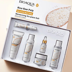 BIOAQUA Rice Brightening Skincare Collection — 6-Piece Ritual