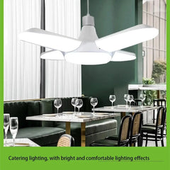 Foldable LED bulb E27 fan blade LED light AC 85-265V 28W spotlight, suitable for home ceiling, room, and garage lighting