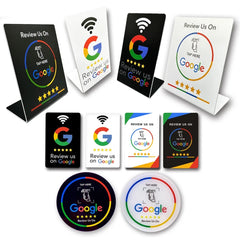 13.56Mhz Programmable Google Review Card NFC Station Table Acrylic Stickers Waterproof NFC Stand Google Review Card