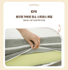 3-Tier Foldable Memory Foam Mattress with Deep Sleep Support & Space-Saving Portable Home Tatami Mat