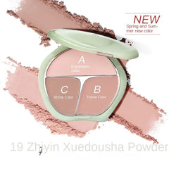 TIMAGE 3-Colour Sculpting Blush Palette — Highlight & Contour